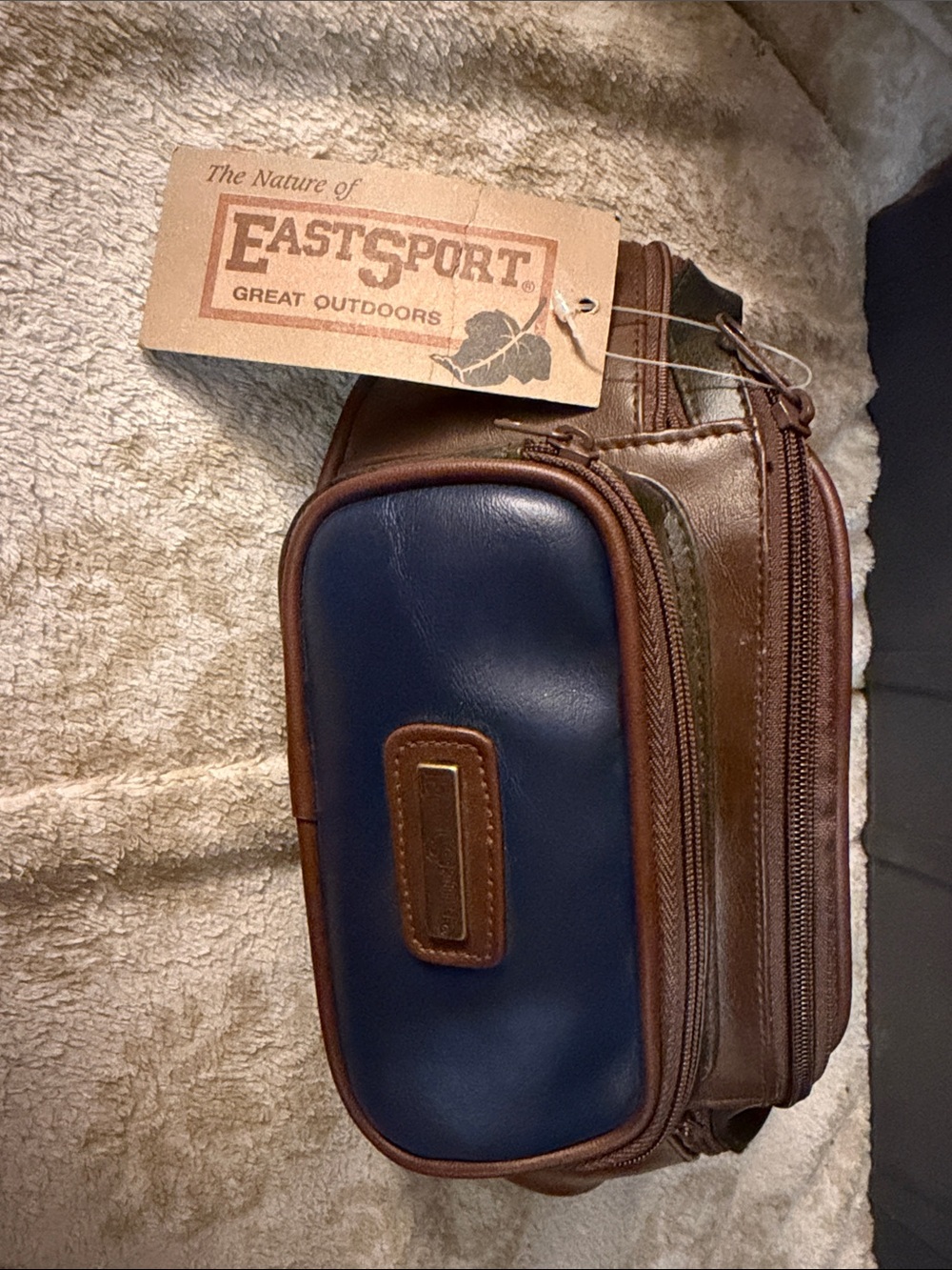 Vintage 90s Eastsport Great Outdoors Leather Fanny Pack NWT